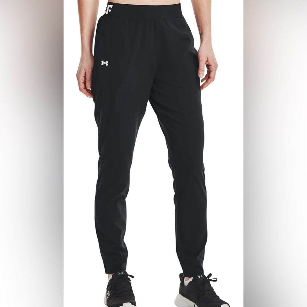 Under Armour Women's UA Vanish Woven Pants 1357447 Ultra Light (XL, Black/White)